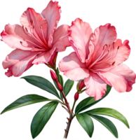 AI generated Watercolor painting of an Azalea flower. png