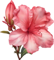 AI generated Watercolor painting of an Azalea flower. png