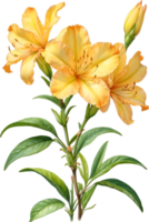 AI generated Watercolor painting of an Azalea flower. png