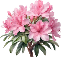 AI generated Watercolor painting of an Azalea flower. png