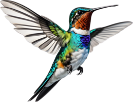 ai generiert Nahansicht Bild von ein Biene Kolibri Vogel. png