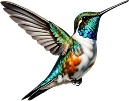 ai généré fermer image de une abeille colibri oiseau. png