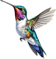 ai generado de cerca imagen de un abeja colibrí pájaro. png