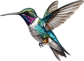 ai généré fermer image de une abeille colibri oiseau. png