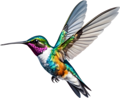 ai generiert Nahansicht Bild von ein Biene Kolibri Vogel. png