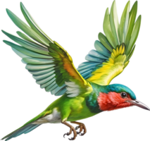 AI generated Close-up image of a Cuban Tody bird. png