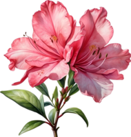 AI generated Watercolor painting of an Azalea flower. png