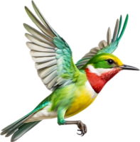 AI generated Close-up image of a Cuban Tody bird. png