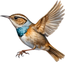 AI generated Close-up image of a Eurasian Wren bird. png