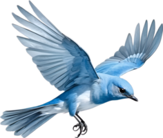 ai généré fermer image de une Montagne oiseau bleu. png