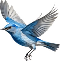 ai generato avvicinamento Immagine di un' montagna uccello azzurro. png