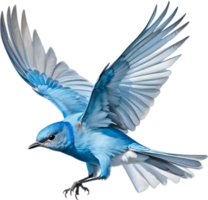 AI generated Close-up image of a Mountain Bluebird. png