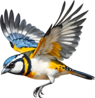 AI generated Close-up image of a Spotted pardalote bird. png