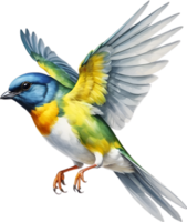 AI generated Close-up image of a Tropical parula bird. png