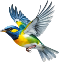 ai generiert Nahansicht Bild von ein tropisch parula Vogel. png