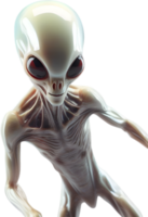 ai généré fermer image de une maigre extraterrestre. png