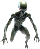 AI generated Close-up image of a skinny Alien. png