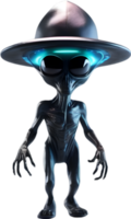 AI generated Close-up image of a skinny Alien. png