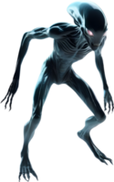 AI generated Close-up image of a skinny Alien. png