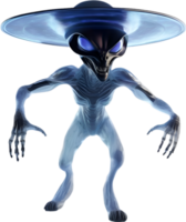 AI generated Close-up image of a skinny Alien. png