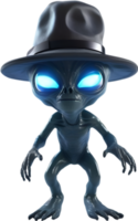 AI generated Close-up image of a skinny Alien. png