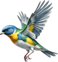 ai generiert Nahansicht Bild von ein tropisch parula Vogel. png
