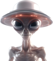 AI generated Close-up image of a skinny Alien. png