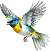 AI generated Close-up image of a Tropical parula bird. png