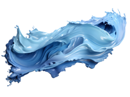 AI generated Blue Paint Brush Isolated on Transparent Background. Blue Dye. Generative Ai png