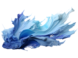 AI generated Blue Paint Brush Isolated on Transparent Background. Blue Dye. Generative Ai png