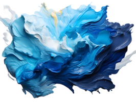 AI generated Blue Paint Brush Isolated on Transparent Background. Blue Dye. Generative Ai png