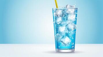 AI generated Refreshing Drink with Ice photo