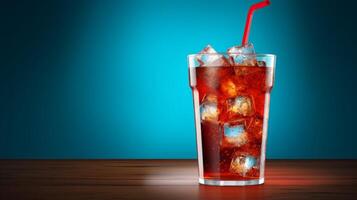 AI generated Refreshing Drink with Ice photo