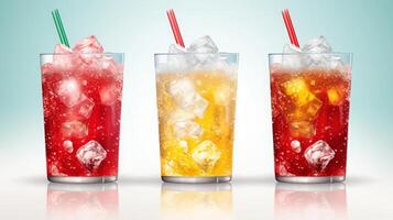 AI generated Refreshing Drink with Ice photo