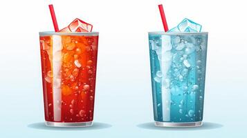 AI generated Refreshing Drink with Ice photo