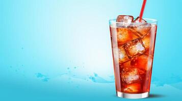 AI generated Refreshing Drink with Ice photo