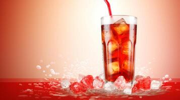 AI generated Refreshing Drink with Ice photo