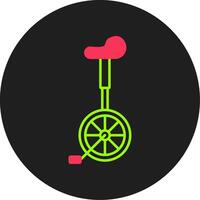 Unicycle Glyph Circle Icon vector