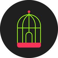 Circus Cage Glyph Circle Icon vector