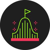 Roller Coaster Glyph Circle Icon vector