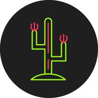 Cactus Glyph Circle Icon vector