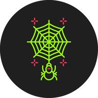 Spiderweb Glyph Circle Icon vector