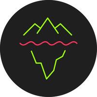 Iceberg Glyph Circle Icon vector