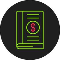 Accounting Book Glyph Circle Icon vector