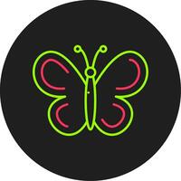 Butterfly Glyph Circle Icon vector