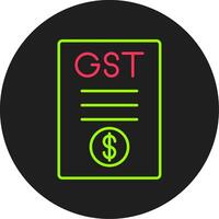 gst glifo circulo icono vector