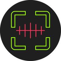 Barcode Scanner Glyph Circle Icon vector