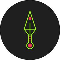 Kunai Glyph Circle Icon vector