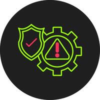 Risk Management Glyph Circle Icon vector