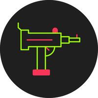 uzi glifo circulo icono vector